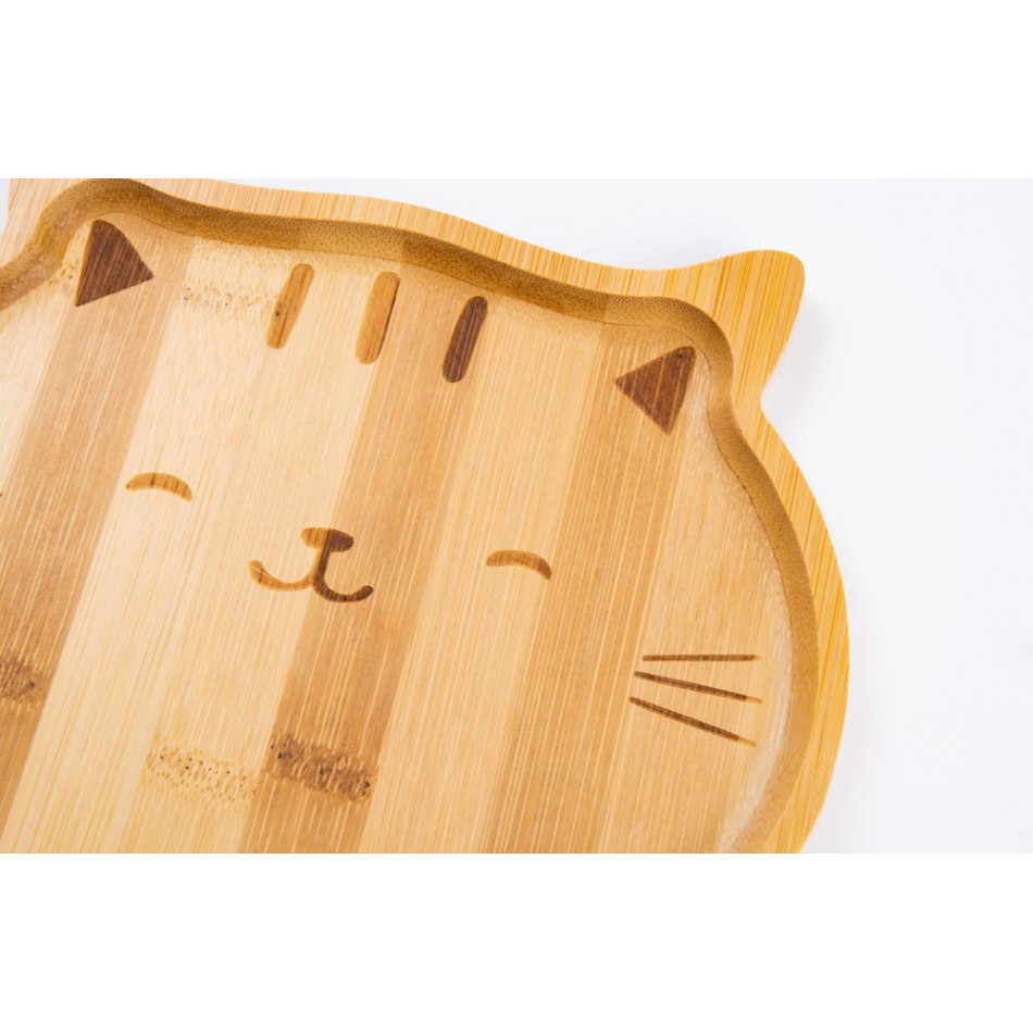 Bambusa šķīvis/paplāte Cat, 20x17x1.2cm