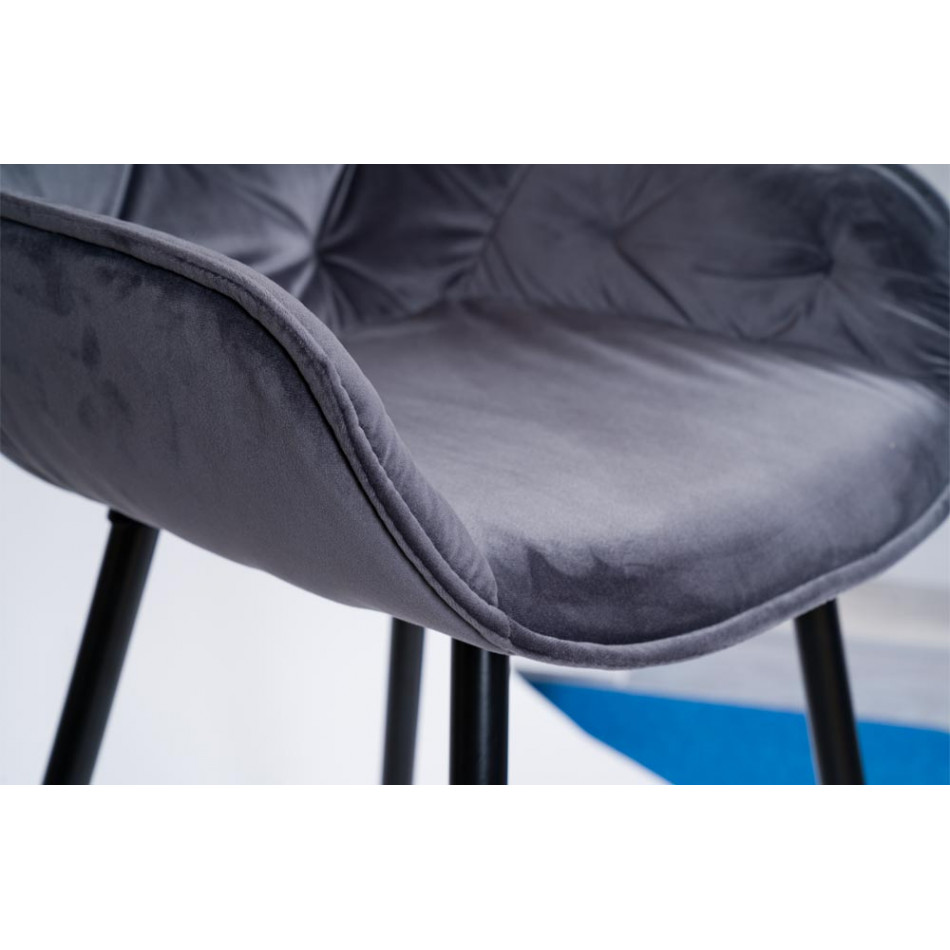 Bāra krēsls Salorino, pelēks, 96x48x54cm, sēdvirsmas h-62cm