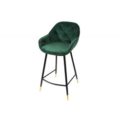 Bāra krēsls Salorino, samta, zaļš, 96x48x54cm, sēdvirsmas h- 62cm