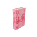 Book box Flamingo L, velvet, 33x22x7cm