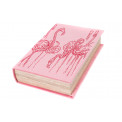 Book box Flamingo L, velvet, 33x22x7cm