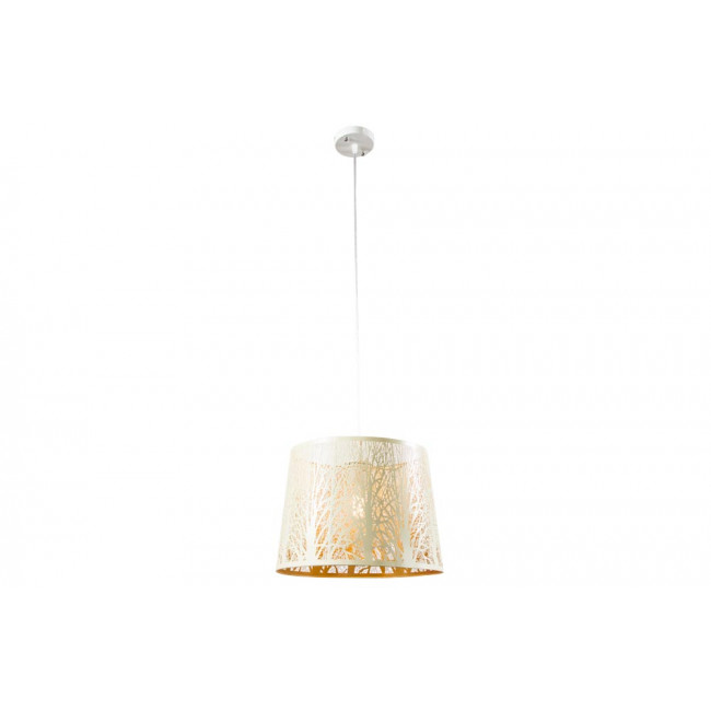 Griestu lampa Labosca, bēša/zelta krāsa, E27 60W, H30-110cm D35cm