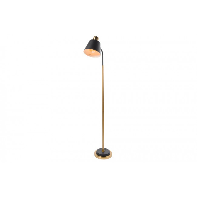 Grīdas lampa Skifer, melna/bronzas krāsa, E27 60W, H150x40cm