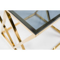 Side table Eden, toned glass/golden, 55x55x55cm