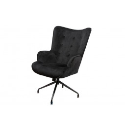 Кресло Dallas, черный, бархат,103x75.5x70cm, высота сиденья 50cm
