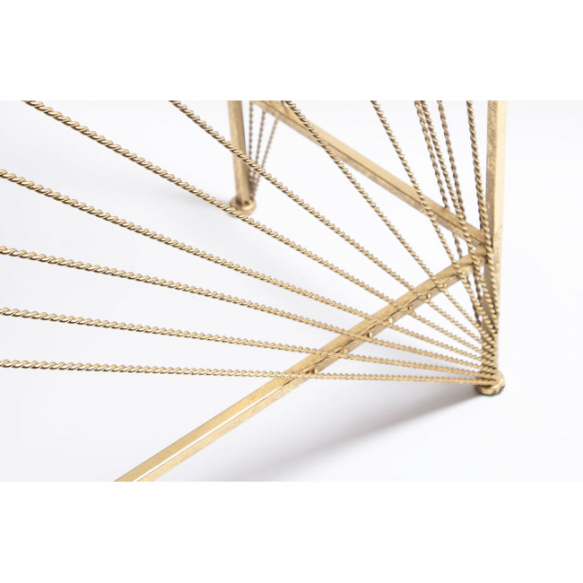 Консоль Bamberg L, зеркальная столешница, золотой, H75x100x30см