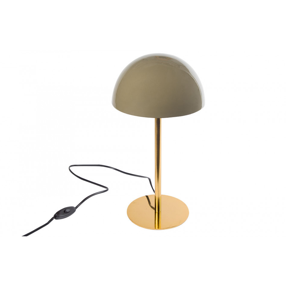 Настольная лампа Lima, цвет латунь/золото, с оливково-зеленой эмалью, D22xH41см, E27 25W