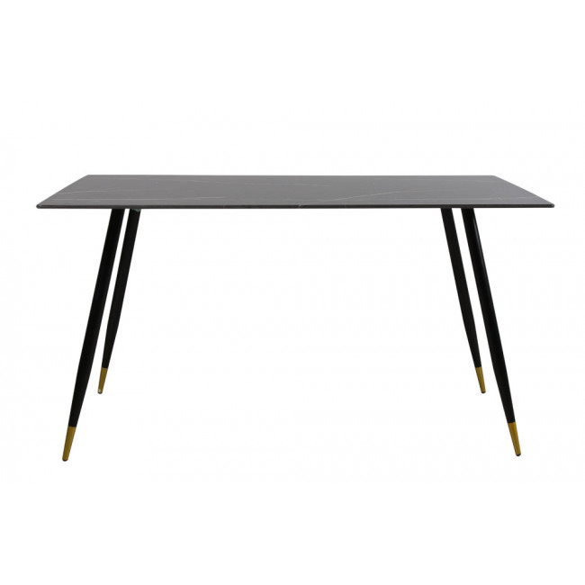 Pusdienu galds Tromello, stikls/metāls, 140x80x78cm