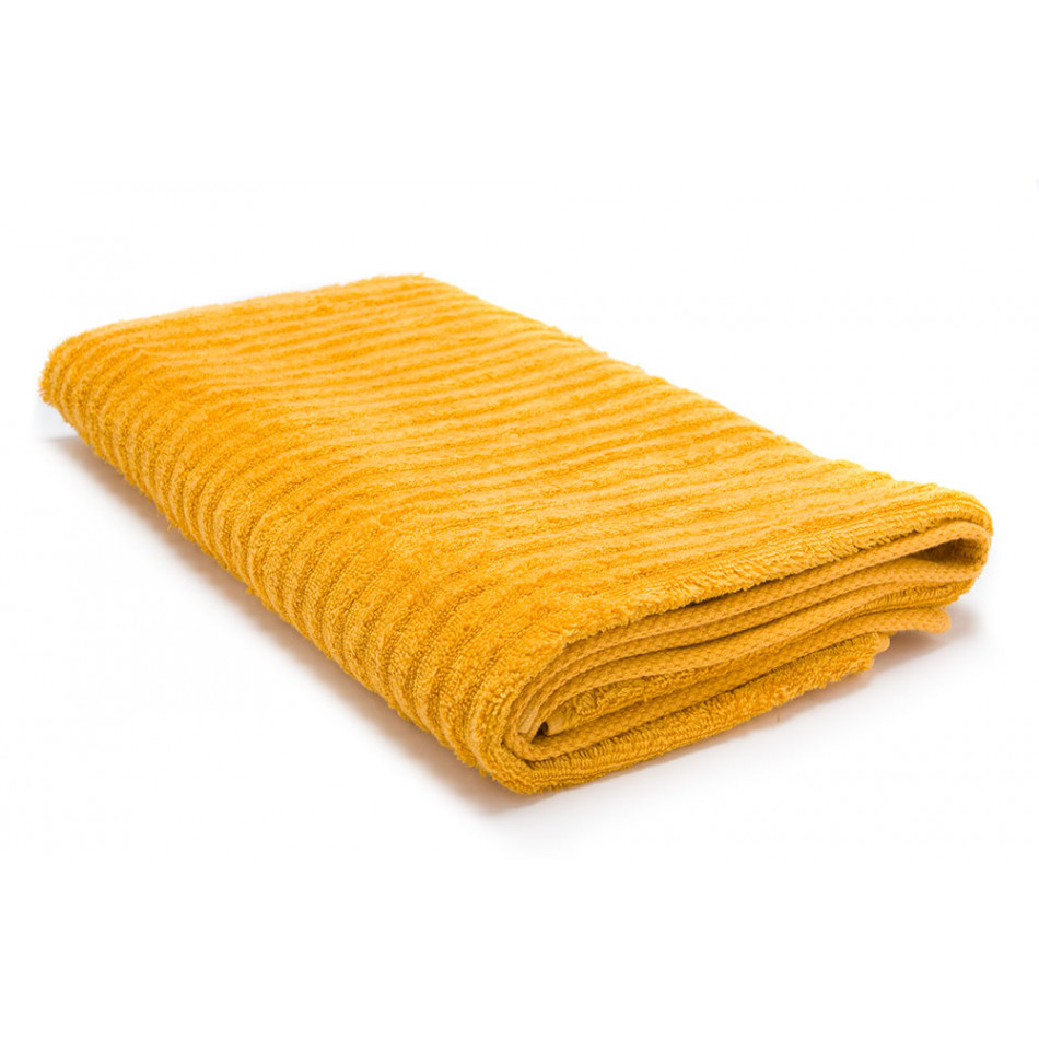 Полотенце бамбукового волокна Stripe, 70x140cm, желтого цвета, 550g/m2