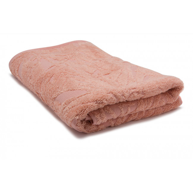Bamboo towel Bamboo leaves, 70x140cm, salmon colour, 550g/m2