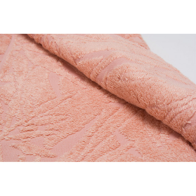 Bamboo towel Bamboo leaves, 70x140cm, salmon colour, 550g/m2