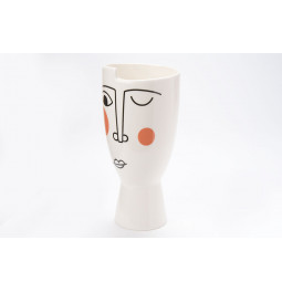 Цветочный горшок Face, фарфор, H21.5xD10.4cm