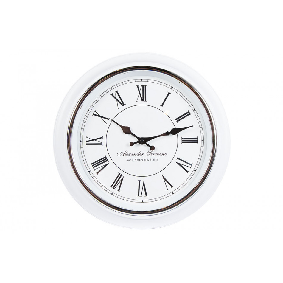 Pulkstenis Yella, baltā krāsā, D40cm
