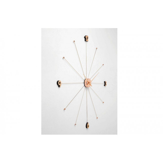 Wall clock Like Umbrella Rose gold, D100x6cm