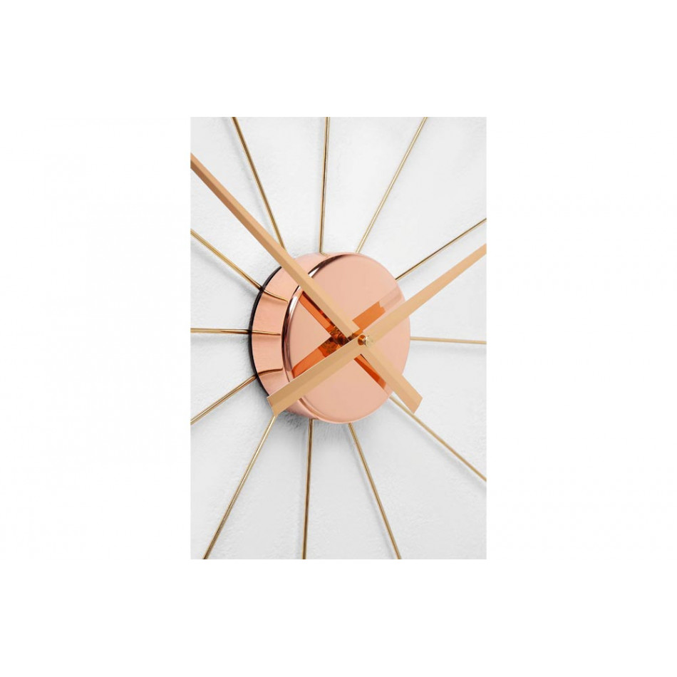 Wall clock Like Umbrella Rose gold, D100x6cm