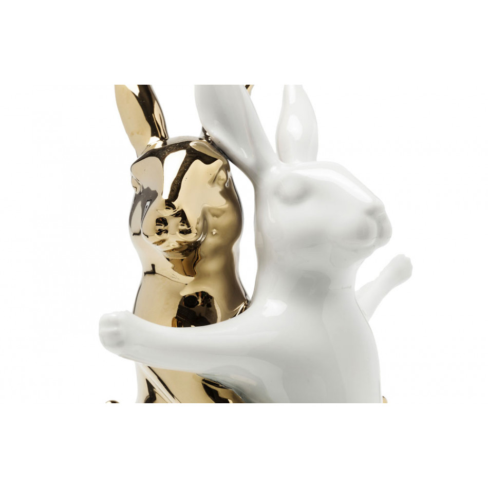 Dekoratīva figūra Hugging Rabbits, 24.5x15x11.5cm