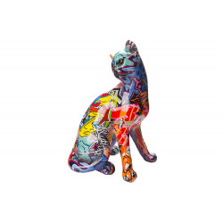 Dekoratīva figūra Cat pop art, 28x21x13cm