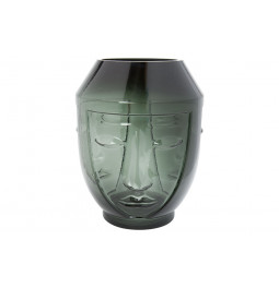 Vase Face, glass, D17x23cm
