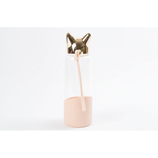 бутылка Cat, розовое золото, боросиликатного, 350ml, 20x6cm