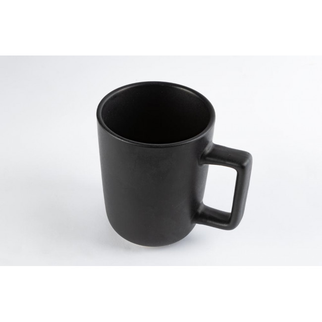 Mug Fika, black colour, H8.5x10.5cm, 400ml