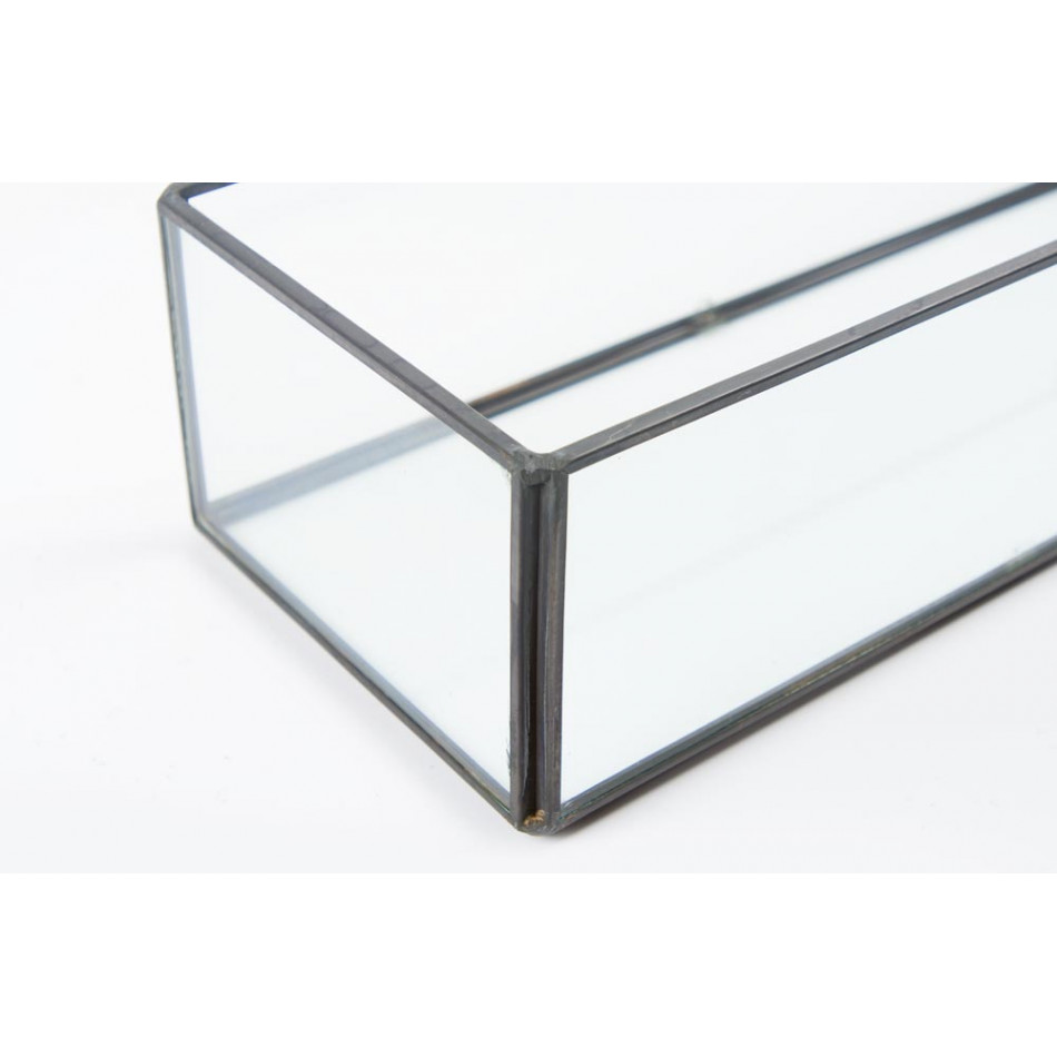Kaste Cube, metāla/stikla, 25x10x6.5cm