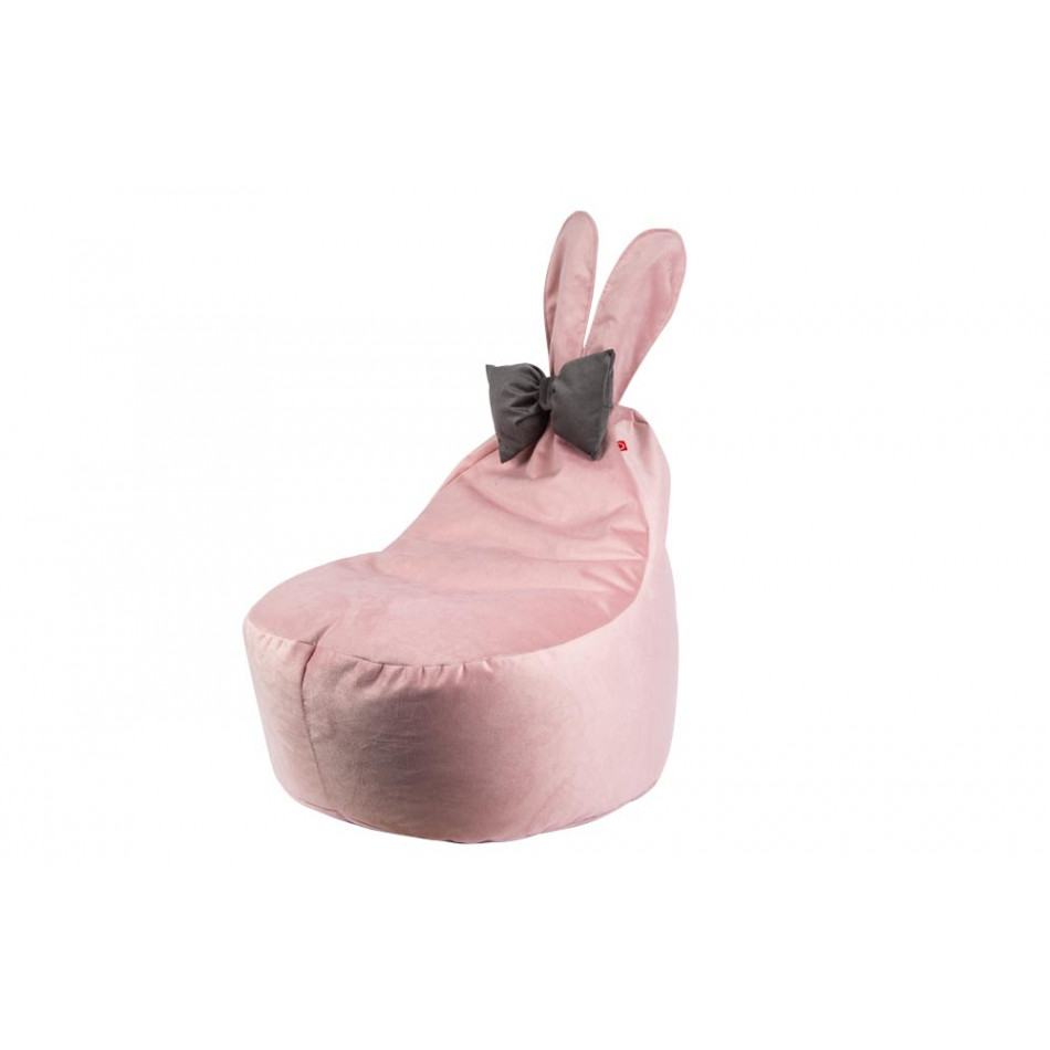 Детский Кресло мешок Bag Rabbit AD, розовый / серый, H50x50x60cm
