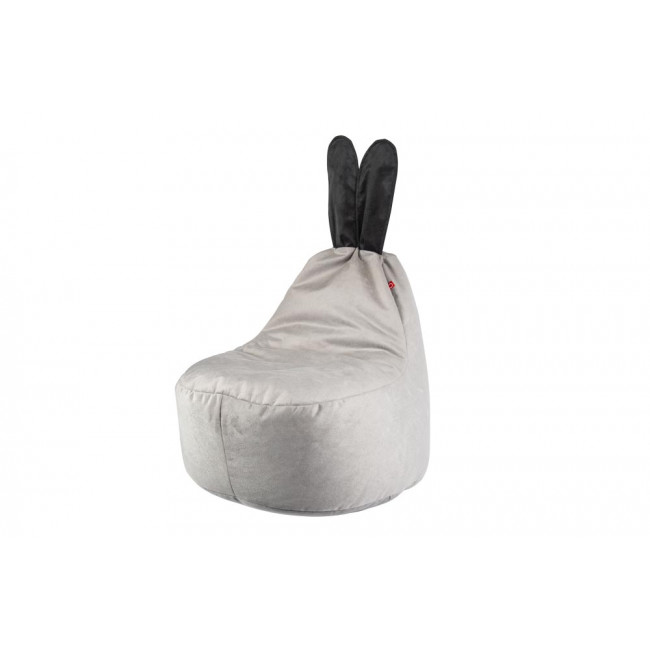 Детский Кресло мешок Bag Rabbit AD Contrast, серый / черный, H50x50x60cm