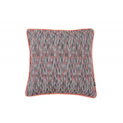 Decorative pillowcase Diamente 260 with trim, grey/pink 45x45cm