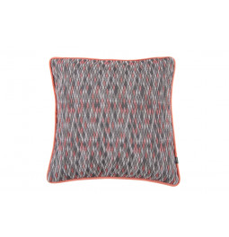 Dekoratīva spilvendrāna Diamente 260 ar apmali, pelēka/rozā, 45x45cm