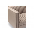 Клубный стул Hedon, серо-коричневый, H73x88x84cm, высота сиденья 44см