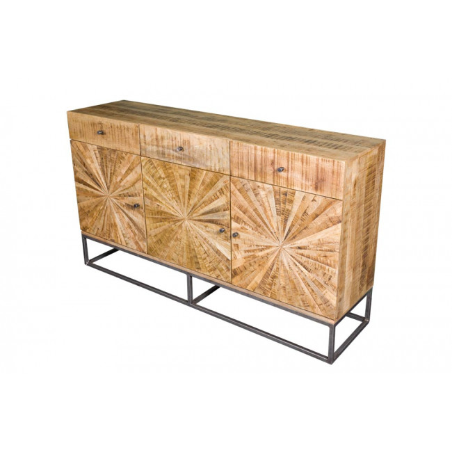 Sideboard Sole, 3 doors, 3 drawers, from Mango wood, 160x40x90cm