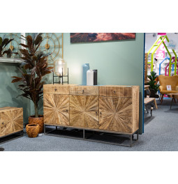 Sideboard Sole, 3 doors, 3 drawers, from Mango wood, 160x40x90cm