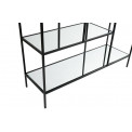 Metal shelf Benikarlo, black, 80x25x90cm