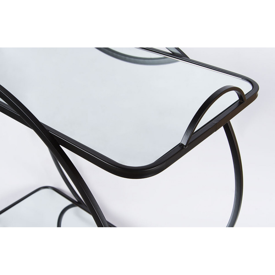 Барный столик на колесах Bogajo, черный, 71.5x39x72.5cm