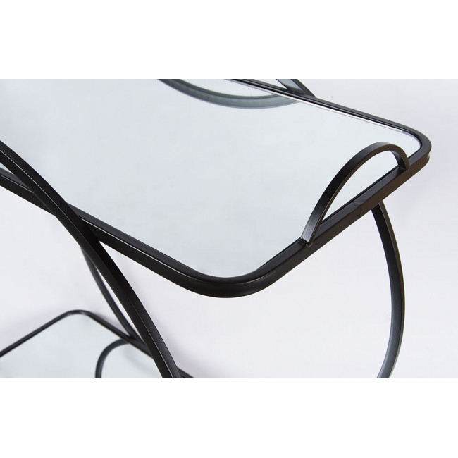 Барный столик на колесах Bogajo, черный, 71.5x39x72.5cm