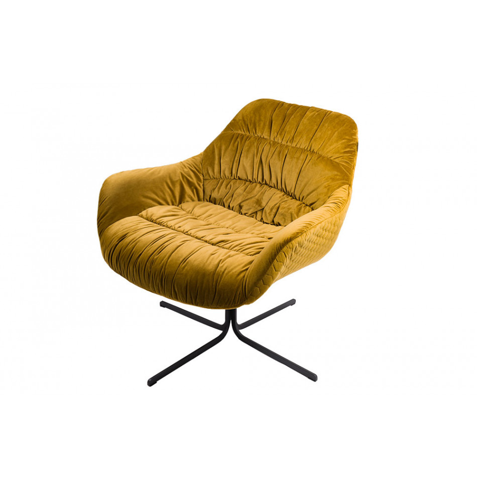 Krēsls Silandro ar grozāmu sēdekli, sinepju tonis, 83x76x79cm,  sēdvirsmas augstums 47cm