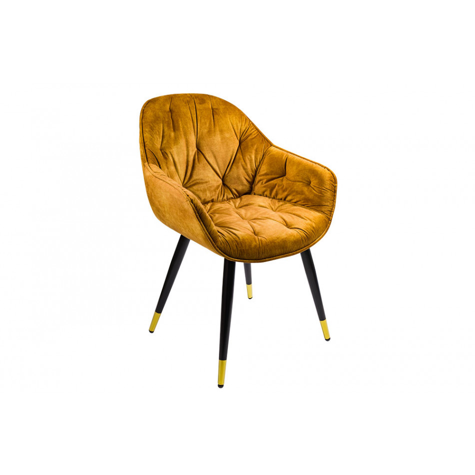 Krēsls Saronno, zelta tonis, 58x63x81cm, sēdvirsma H46cm