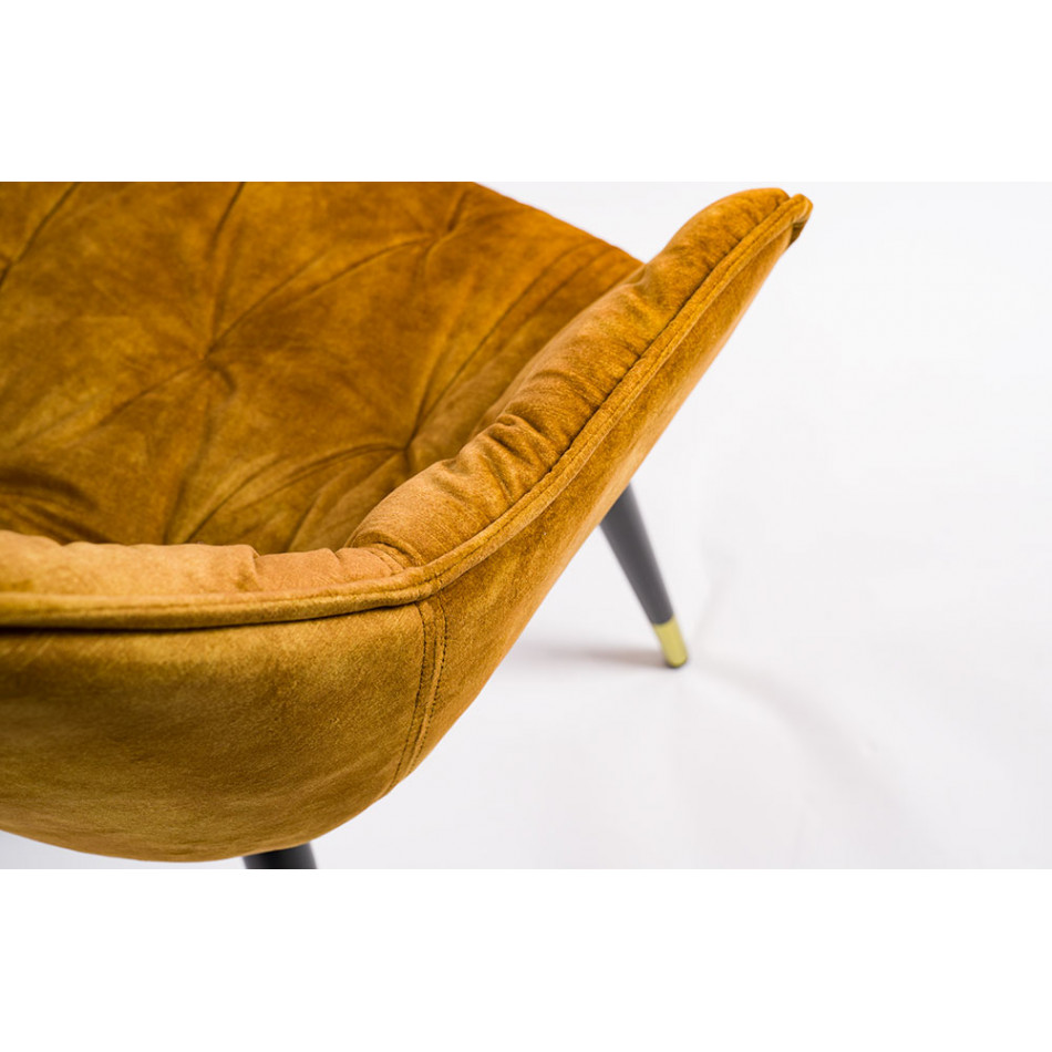Krēsls Saronno, zelta tonis, 58x63x81cm, sēdvirsma H46cm