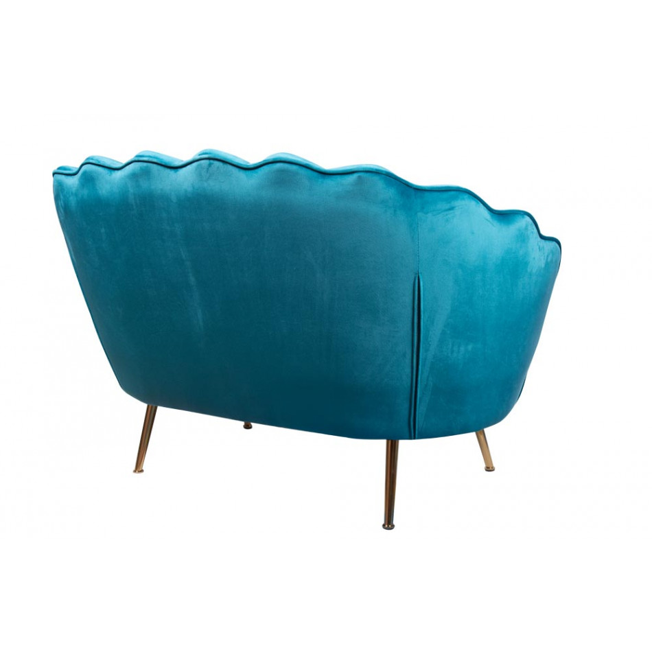 Divvietīgs atpūtas krēsls Shell, gaiši zils, 85x129x85cm, sēdvirsmas h 43cm