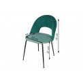 Dining chair Toby, mint/green,  H79x52x44cm, seat height 47cm