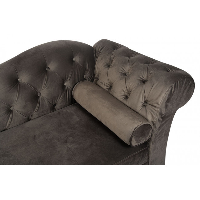Диван для отдыха Chesterfield lounge R, темно-серый, 164x70x83cm, высота сиденья 42cm