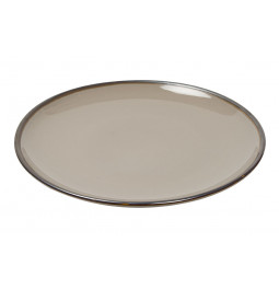 Dinner plate Saint Laurent, brown colour, D27cm