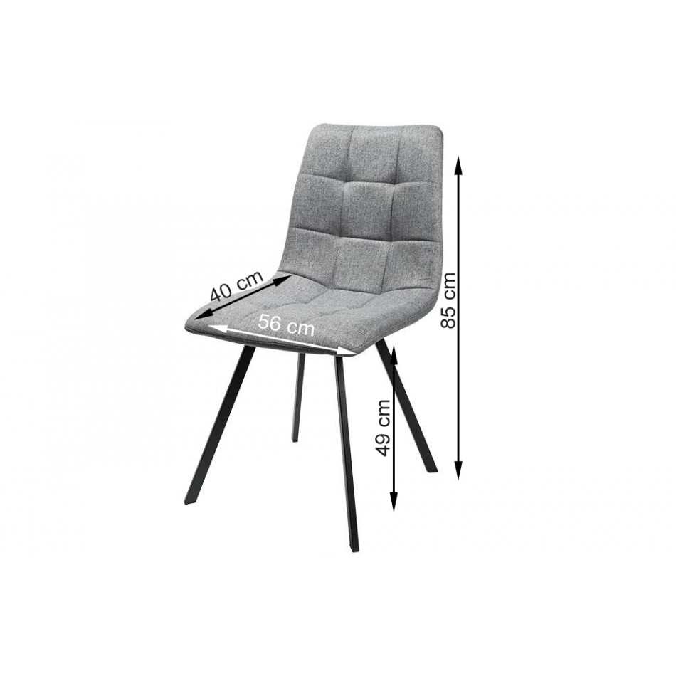 Pusdienu krēsls Tauton, 56x40x85cm, sēdvirsmas augstums 49cm