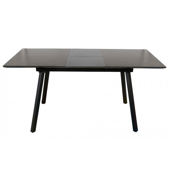 Dining table Tory, walnut wood veneer, 120-160x80x76.5cm