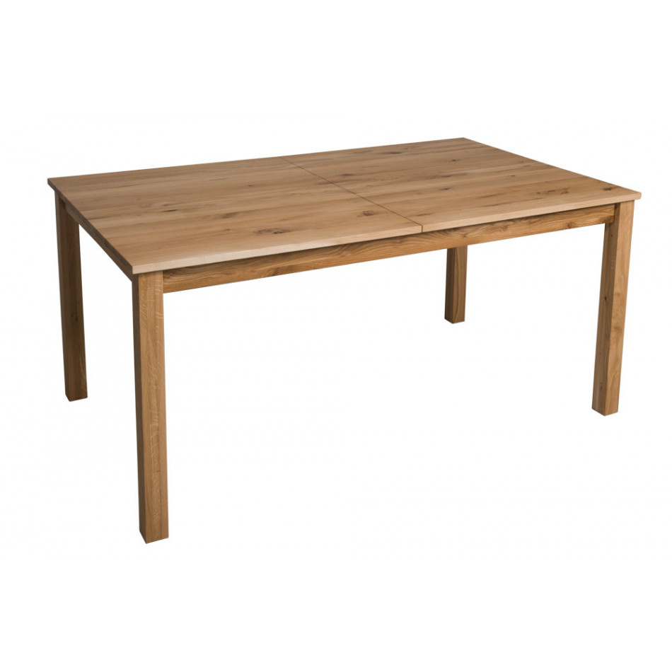 Pusdienu galds Linz, ozola koka, izvelkams, 160-200x95cm H74cm