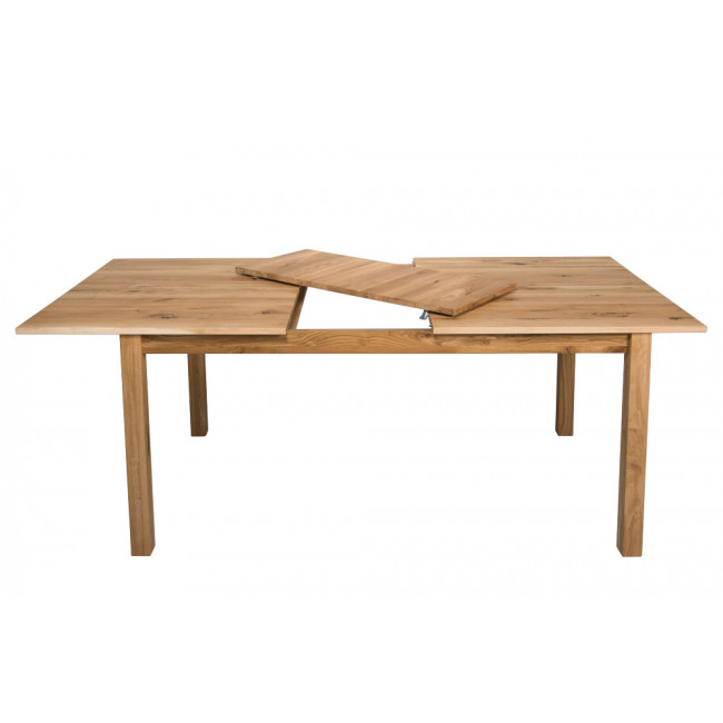 Pusdienu galds Linz, ozola koka, izvelkams, 160-200x95cm H74cm