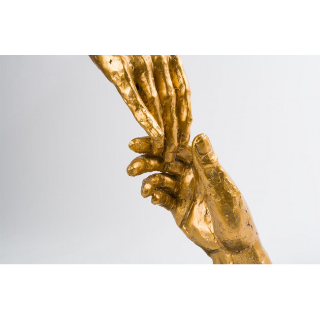 Dekors Two hands, zeltīts/melns, 29x13.5x8cm