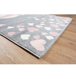 Kids carpet Amigo, grey/pink, 120x170cm