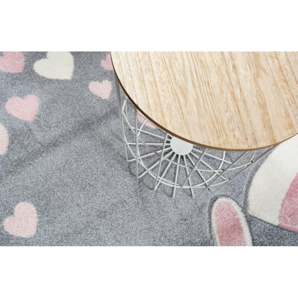 Детский ковер Amigo, серый / розовый, 120x170cm