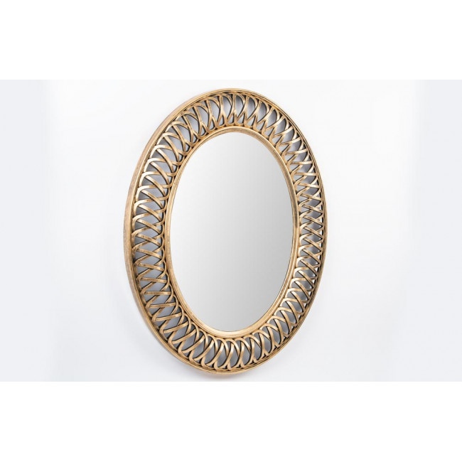 Sienas spogulis Ingels, ovāls, zelta krāsā, 61x5x76cm